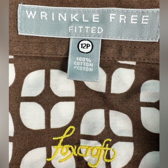 Foxcroft retro wrikler free cotton shirt,12 Petite, new like condition - Picture 8 of 11